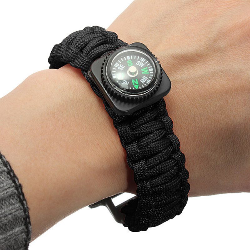 Survival Paracord Rannekoru Pilli Valoisa Military Watch Ranne