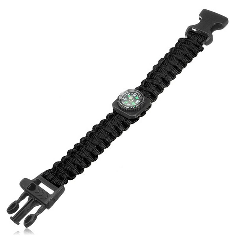 Survival Paracord Rannekoru Pilli Valoisa Military Watch Ranne