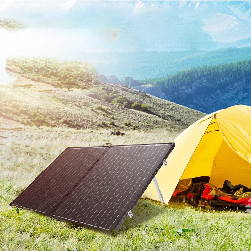 Us Direct Atem Power Ap-fold-fles 200 W Yksikiteinen Aurinkopaneeli Ilman Lasia Kannettava Aurinkomatkalaukku Varustettu 20 A Mppt-ohjaimella 12 V Akuille Rv Camping