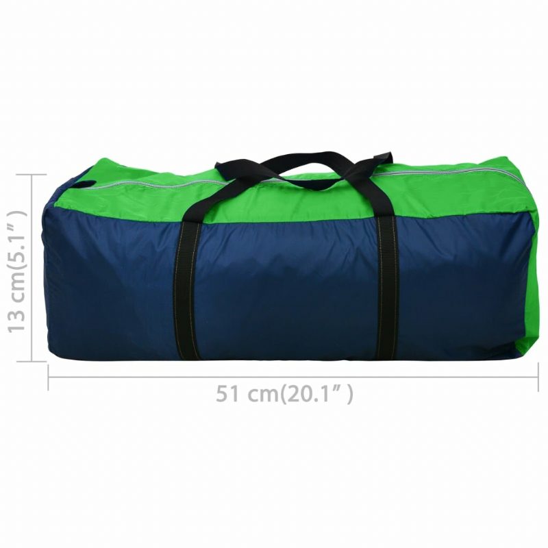 Us Direct Waterproof Camping Teltta 2–4 Hengelle Tunneliteltta Retkeilyyn Vaellusmatka Lasikuitupylväät Blue & Green