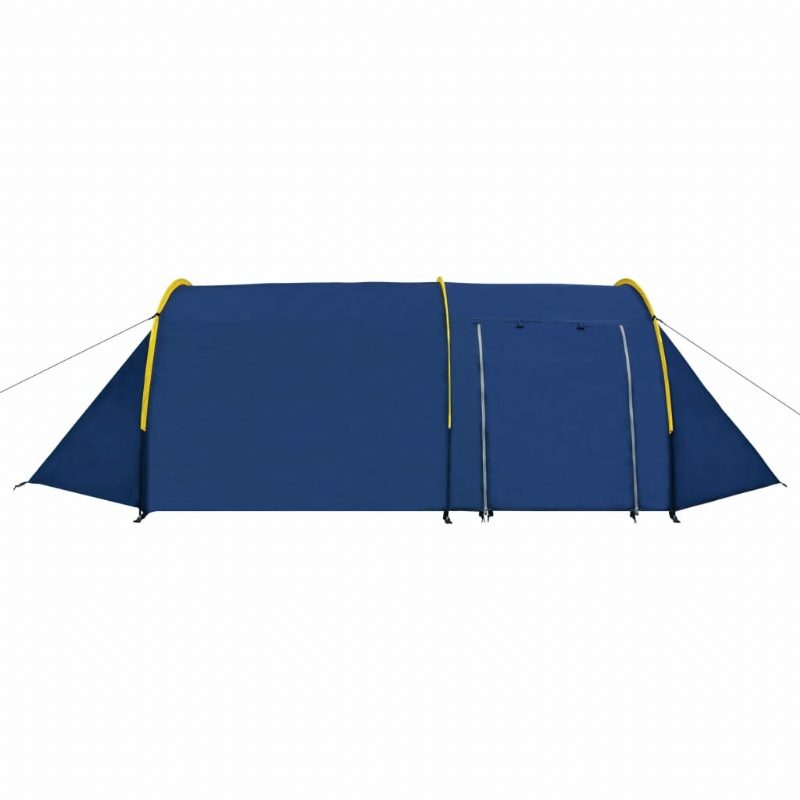 Us Direct Waterproof Camping Teltta 2–4 Hengelle Tunneliteltta Retkeilyyn Vaellusmatkat Lasikuitupylväät Sininen Ja Keltainen