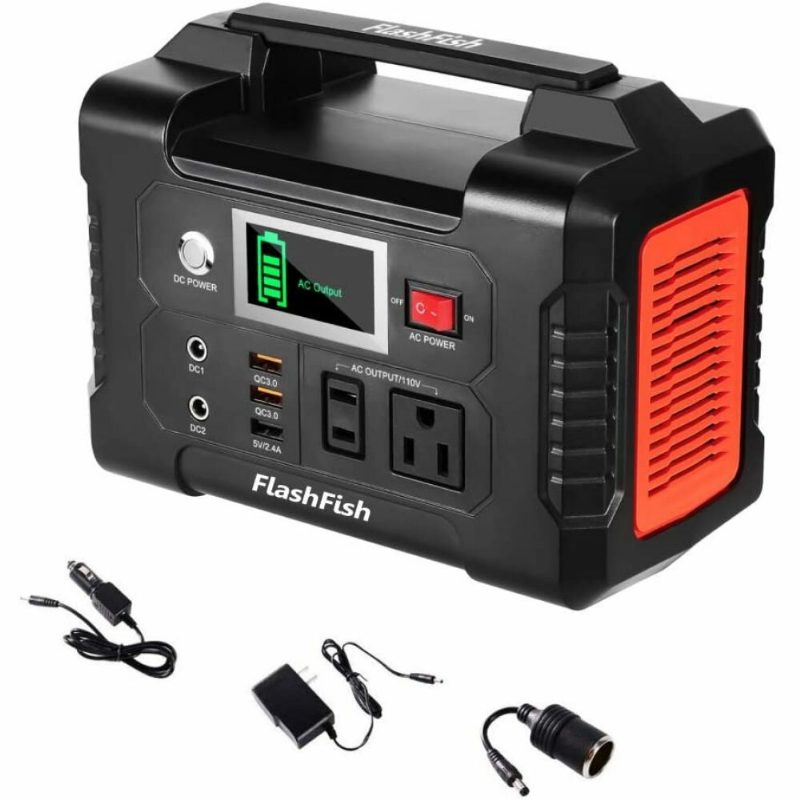 Us/eu Direct Flashfish 200w 40800mah Kannettava Sähkögeneraattori Aurinkovoimala 110v Ac Pistorasialla / 2 Dc-porttia / 3 Usb-porttia