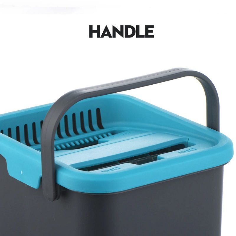 Flat Mop Bucket Hand Free Wringing Lattiapuhdistus Mikrokuituliina Moppityynyt