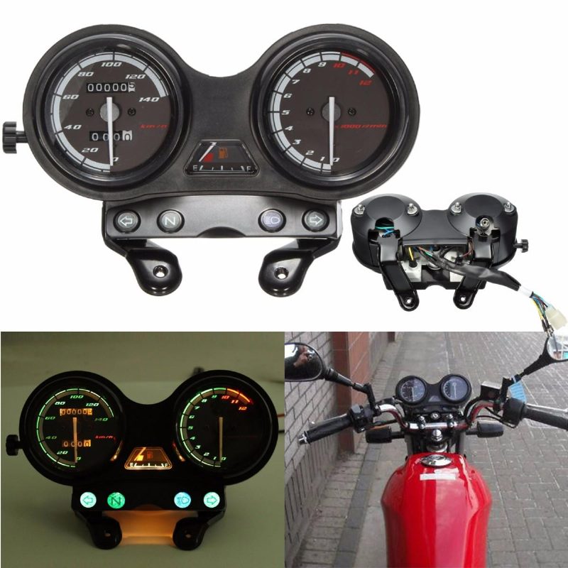 12000 Rpm Moottoripyörän Lcd-matkamittarin Nopeusmittari Yamaha Ybr 125:lle