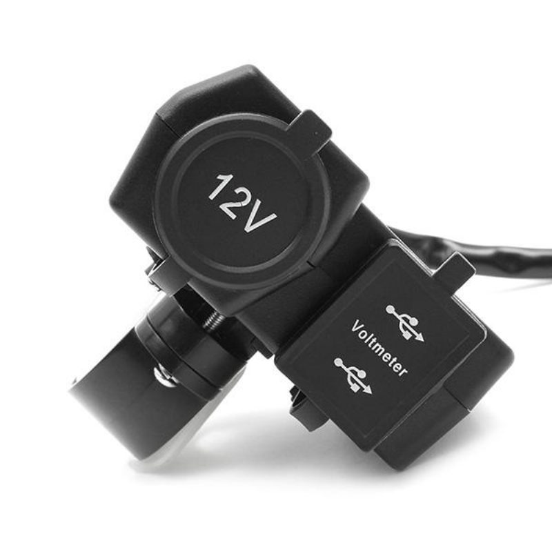 12v/24v 3.1a Vedenpitävä Moottoripyörän Kaksois-usb-laturi Led-jännitemittari Volttimittarin Pistoke