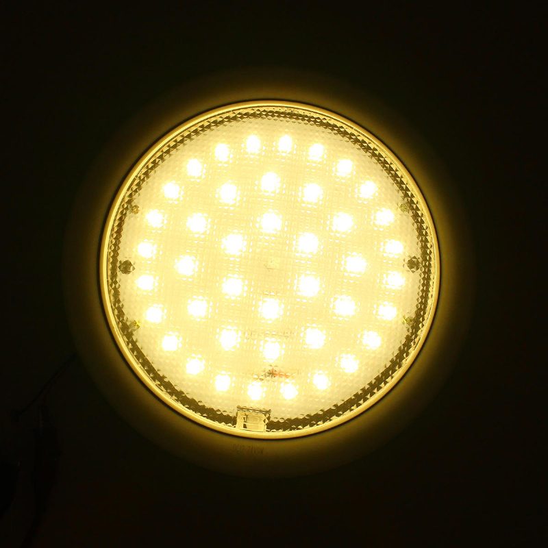 12v-24v 5050 9w Led-kattovalaisin Asuntovaunuun/matkailuautoon/perävaunuun/veneen Pintakiinnitykseen