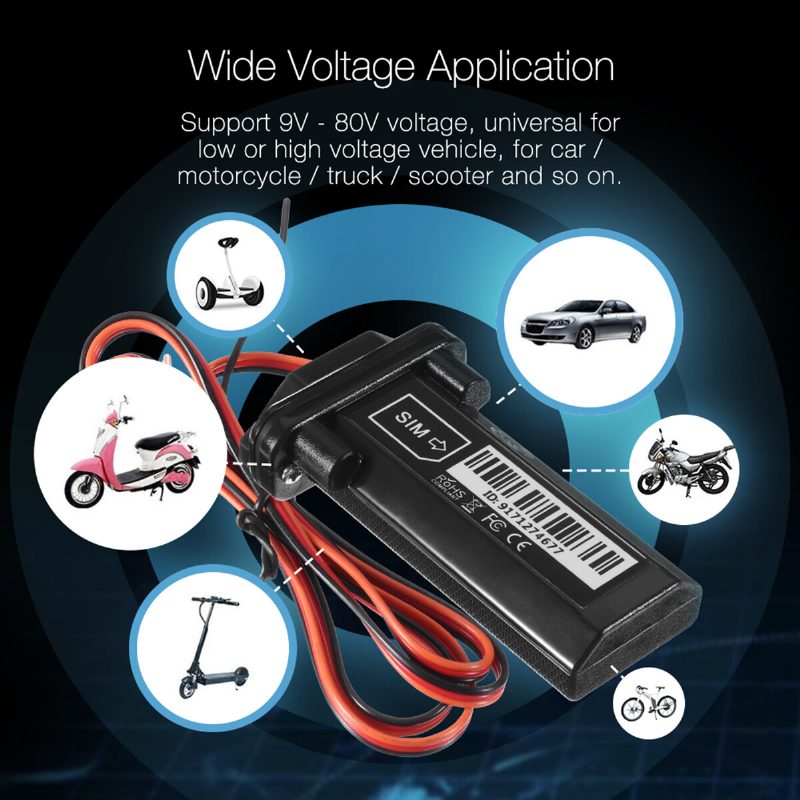 9v-75v Mikro-gps-seurantalaite Vedenpitävä Paikannus Moottoripyörä Auto Sähköpyörä Skootteri Power Standby Murtohälytin