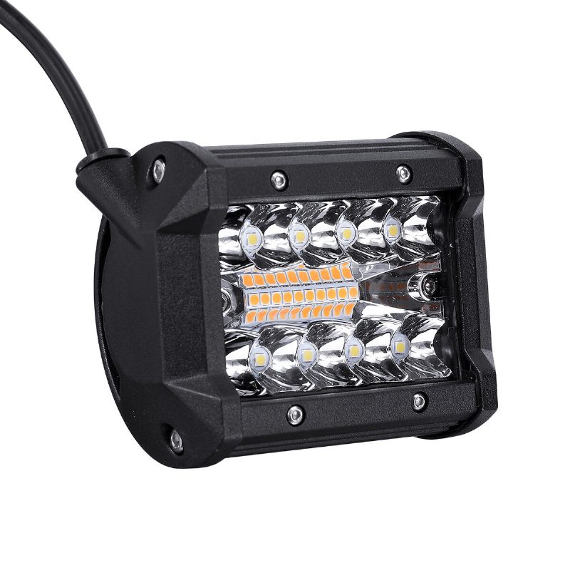 Ambother 2kpl 4 Tuumaa 10-32v 12800lm Led-valopalkki Ip68 Vedenpitävä Jeep Motorcycletruck Atv -universaalille