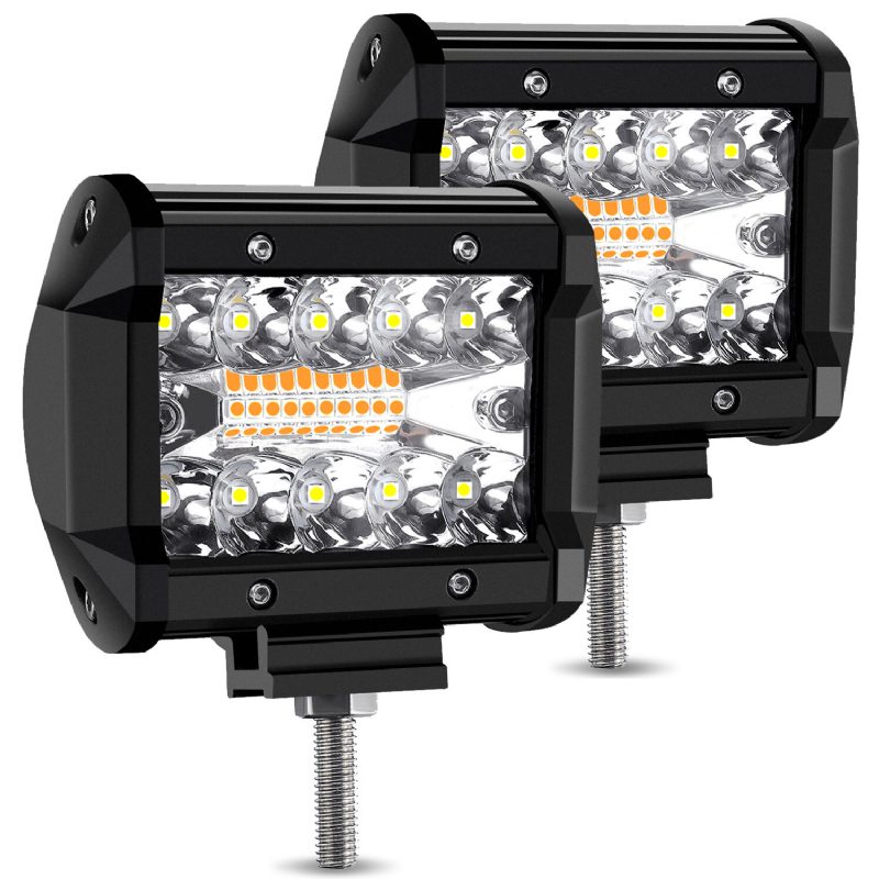 Ambother 2kpl 4 Tuumaa 10-32v 12800lm Led-valopalkki Ip68 Vedenpitävä Jeep Motorcycletruck Atv -universaalille