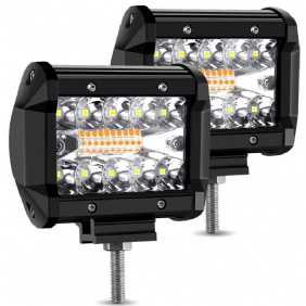 Ambother 2kpl 4 Tuumaa 10-32v 12800lm Led-valopalkki Ip68 Vedenpitävä Jeep Motorcycletruck Atv -universaalille