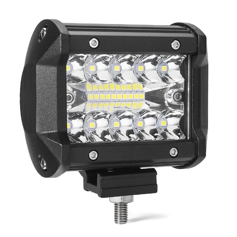 Ambother 2pcs Tri Row 4 Tuuman 9-32v 20 Led Työvalopalkki Tulvapistevalo Offroad Suv Ajo-kuorma-auto Atv Utv Veneen Sumuvalo Vedenpitävä