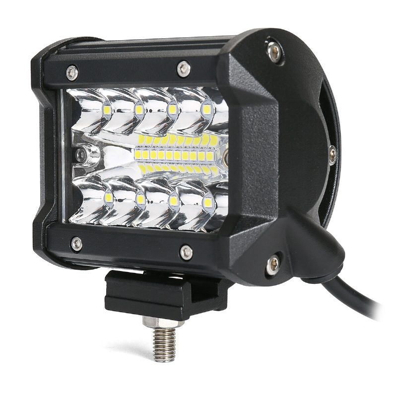 Ambother 2pcs Tri Row 4 Tuuman 9-32v 20 Led Työvalopalkki Tulvapistevalo Offroad Suv Ajo-kuorma-auto Atv Utv Veneen Sumuvalo Vedenpitävä