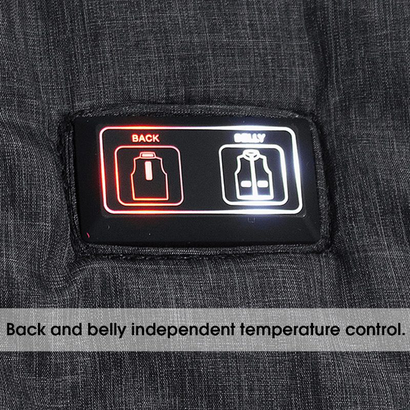 Dual Control Electric Vest Lämmitetty Ulkotakki Usb Warm Up Lämmitystyyny Talvi Vartalonlämmitin