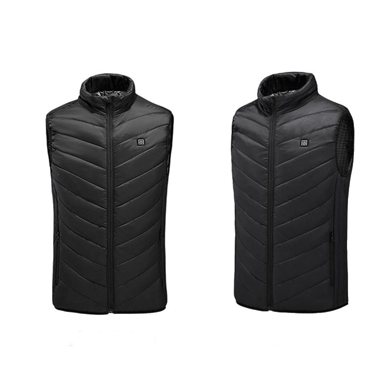 Electric Vest Lämmitetty Takki 9 Lämmitysalue Usb Lämpölämmitin Talvi Body Warmer