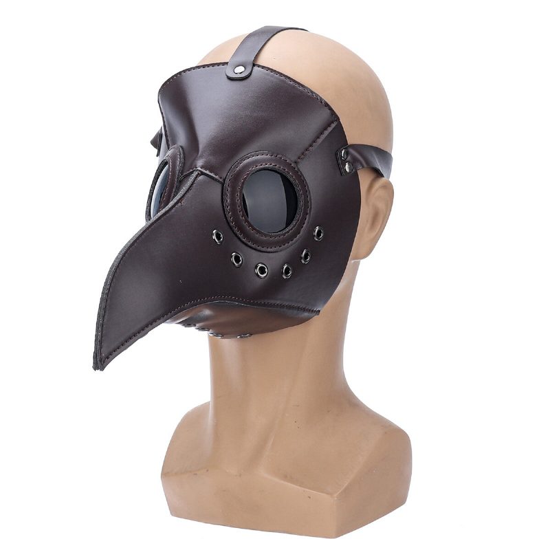 Plague Doctor Bird Mask Halloween Cosplay -asu Goottilainen Pitkä Nenä Aikuisille