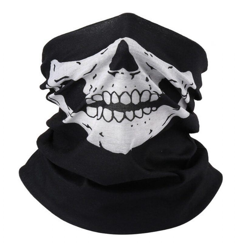 Skull Multi Use Head Wear Hat Huivi Kasvomaski Moottoripyörän Lippis