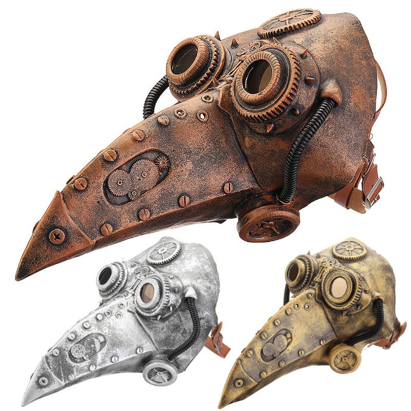 Steampunk Plague Doctor Mask Cosplay Bird Beak Retr Gothic Masks Halloween Rekvisiitta