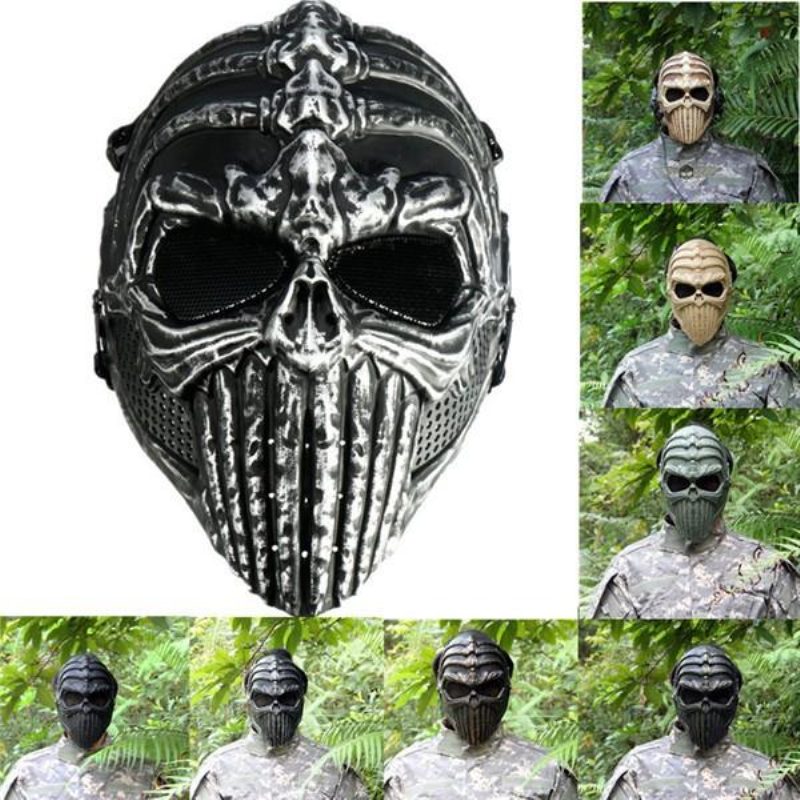 Tactical Military Skull Skeleton Full Mask Halloween-asujuhlanaamioihin