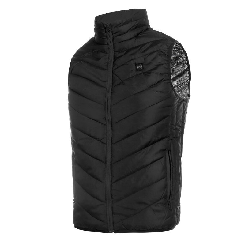 Unisex Electric Vest Lämmitetty Takki Usb Winter Body Warmer Tuulenpitävä Gilet Coats