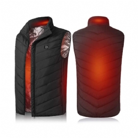 Unisex Electric Vest Lämmitetty Takki Usb Winter Body Warmer Tuulenpitävä Gilet Coats