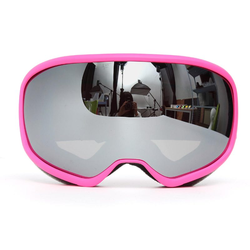 Vaaleanpunaiset Hiihtolasit Double Lens Anti Fog Uv Snowboard Moottorikelkkalasit