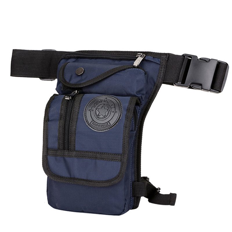 Vedenpitävä Nylon-moottoripyörän Pudotettava Jalkalaukku Miesten Tactical Outdoor Waist Fanny Pack