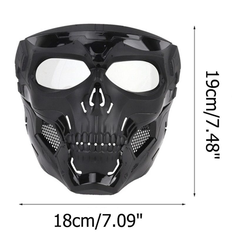 Wosport Skull Airsoft Paintball Mask Full Face Tactical Halloweeniin