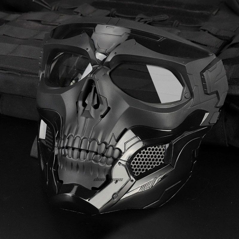 Wosport Skull Airsoft Paintball Mask Full Face Tactical Halloweeniin