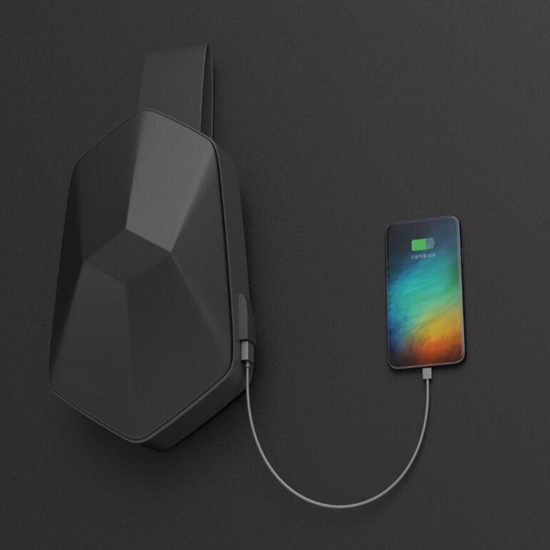 Xiaomi Youpinin Beaborn Rintareppu Polyhedron Pu -reppu Usb-laukku Vedenpitävä Miesten Naisten Matkailu Camping Vapaa-aika Urheilu Laukut