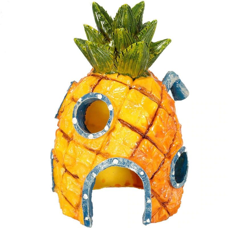 Akvaario Ornamentti Spongebob Pineapple House Katkarapu Sisustus