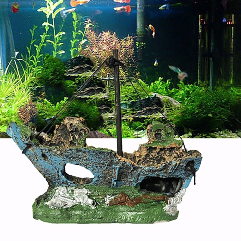 Aquarium Décor -akvaario Merirosvolaivan Hylky