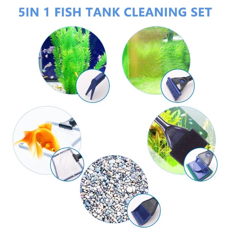 Aquarium Fish Tank 5 In 1 Cleaner Tool Monitoiminen Kaavin