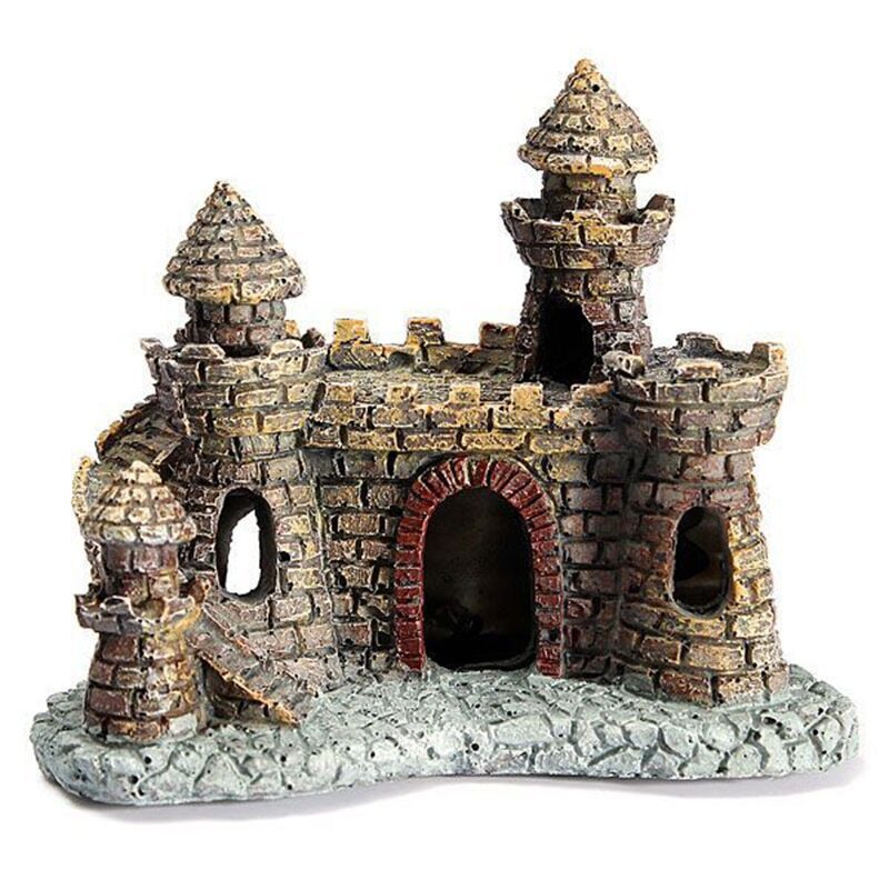 Aquarium Ornament Antique Castle Tower Decor