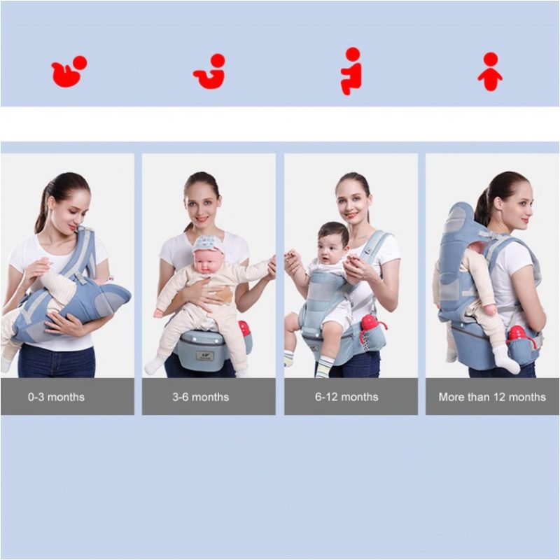 Vauvanreppu Ergonominen Kangaroo Hipseat Wrap Sling