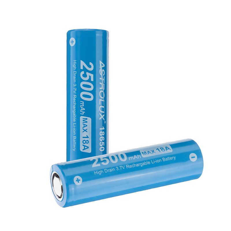 10 Kpl E1825 18a 2500 Mah 3.7v 18650 Li-ion Akku Suojaamaton High Drain Ladattava Litiumvirtakenno Astrolux Nitecore Lumintop Fenix Olight Taskulamput Rc Lelut Kotityökalut