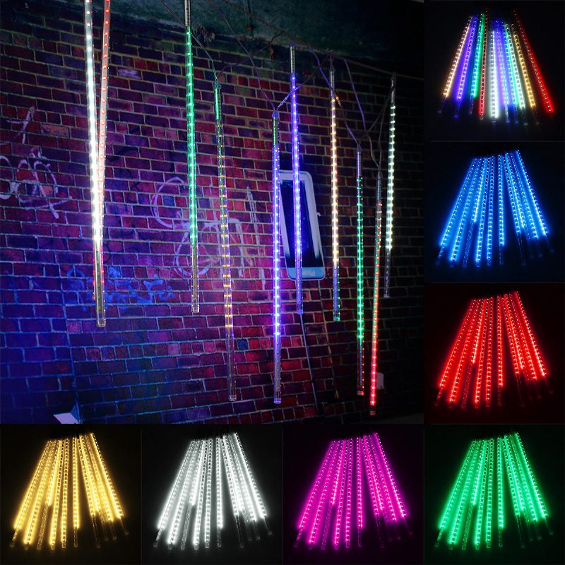 10 Putki 50cm Led Meteor Shower Sade Fall Outdoor Christmas Xmas String Tree Light