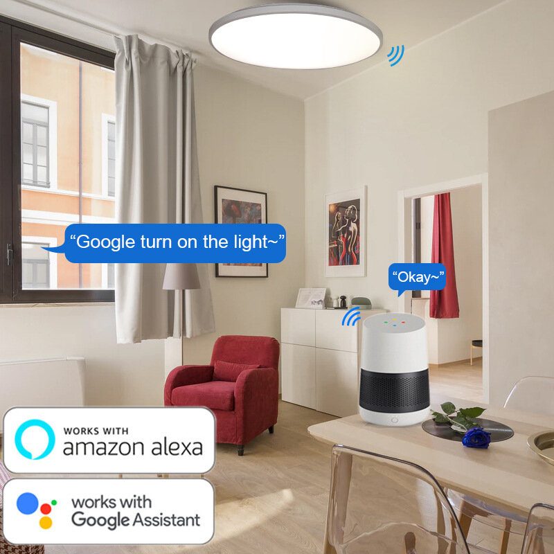 100v~260v 30w Rgbcw Wifi Smart Ceiling Light -kaukosäädin App Control Toimii Alexa Google Assistantin Kanssa