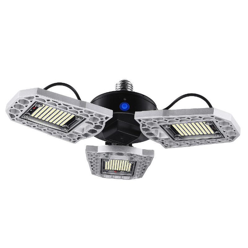 100w 24000lm Led Autotallin Valaisin E26/27 Kattotulvalampun Valotunnistin Muotoutuva Valo