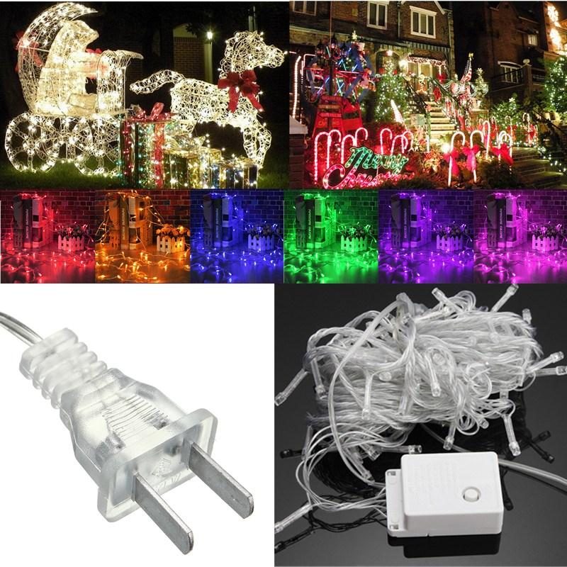 10m 100led Fairy String Jouluvalo Ulkona Vedenpitävä Hääjuhlalamppu Us Plug 110v