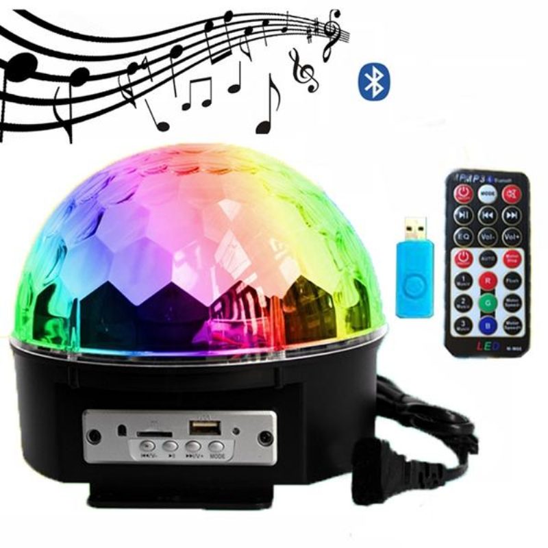 12w Bluetooth-ääniohjaus Led Magic Ball Stage Lamppu Värikäs Mp3 Disco Kaukosäätimellä