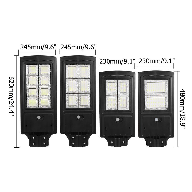 140/160/324/392led Aurinkoenergialla Toimiva Led-katuvalo Pir-liiketunnistinseinälamppu + Kaukosäädin