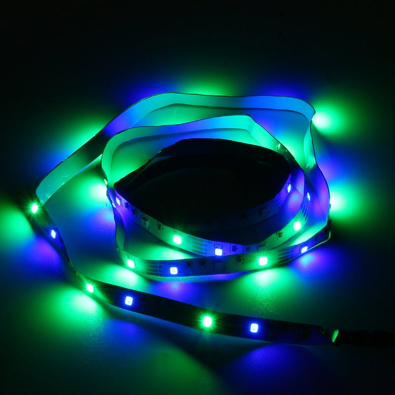 1m/2m/3m/4m/5m Bluetooth App 3528smd Rgb Usb Led-nauhavalo Sisäkäyttöinen Nauhalamppu + Kaukosäädin