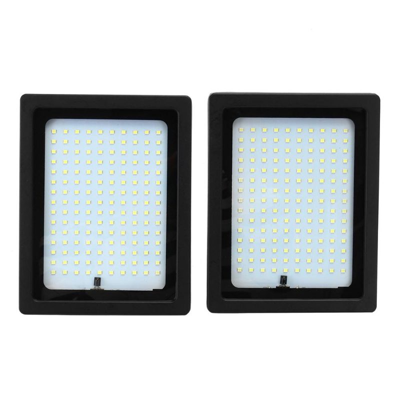 2 Kpl 20w Vedenpitävä 150 Led Flood Light Kaukosäädin Valoanturi Aurinkovalo