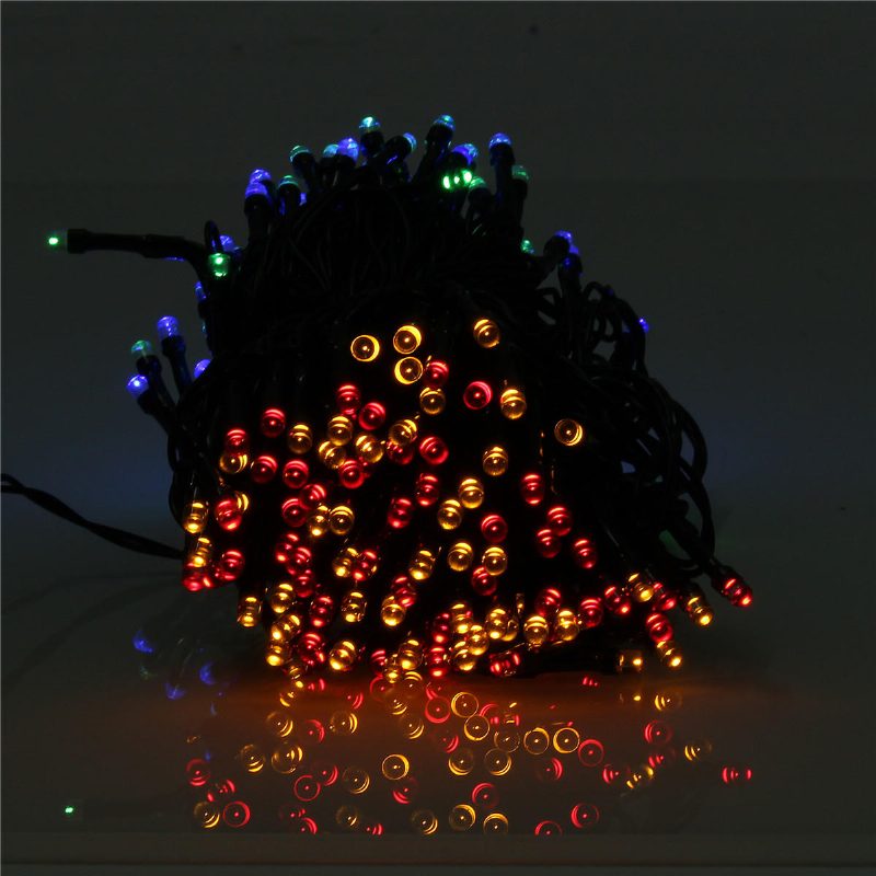 22m 200 Led Aurinkoenergialla Toimiva Fairy String Light Party Joulukuusikoristeet Valot Puutarha Ulkokaukosäädin