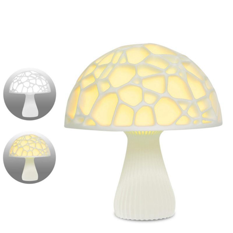 24 cm 3d Mushroom Night Light Touch Control 2 Väriä Usb Ladattava Pöytälamppu Kodin Sisustamiseen