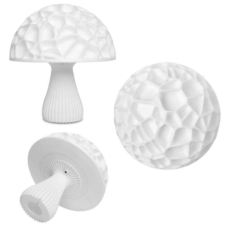 24 cm 3d Mushroom Night Light Touch Control 2 Väriä Usb Ladattava Pöytälamppu Kodin Sisustamiseen