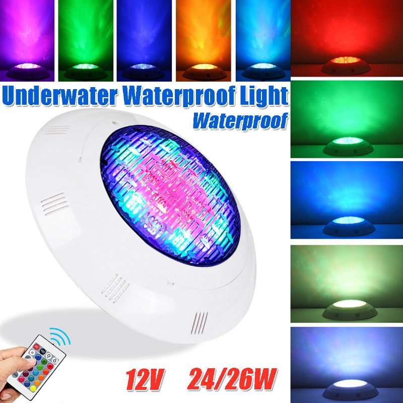 24w/36w 12v Uima-allasvalo Rgb Led-lamppu Vedenalaiset Sisustusvalot Kaukosäätimellä Ip68