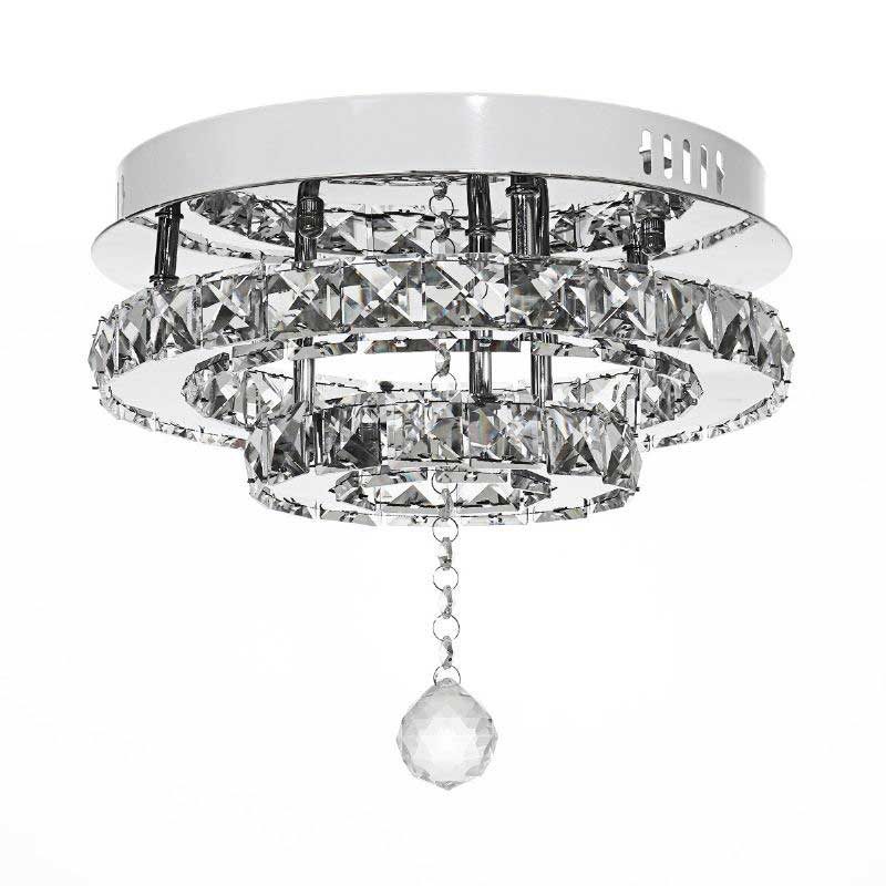 24w/48w Kattokruunu Crystal Portaaton Himmennys Led Pyöreä Kattovalo Kaukosäätimen Valaisin Decor Ac100-240v