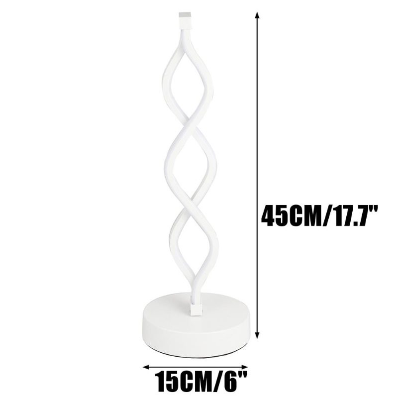 24w Moderni Spiral Twist Wave Design Led-pöytävalaisin Pöytälukulamppu