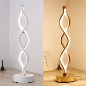 24w Moderni Spiral Twist Wave Design Led-pöytävalaisin Pöytälukulamppu